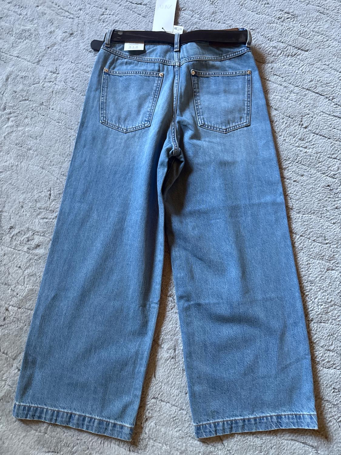 Z1975 BELTED WIDE-LEG CROPPED JEANS - Image 3