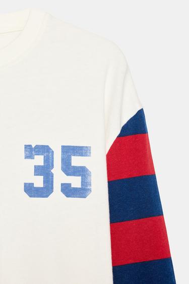 VARSITY STRIPED T-SHIRT - Multicoloured by Zara - Image 8