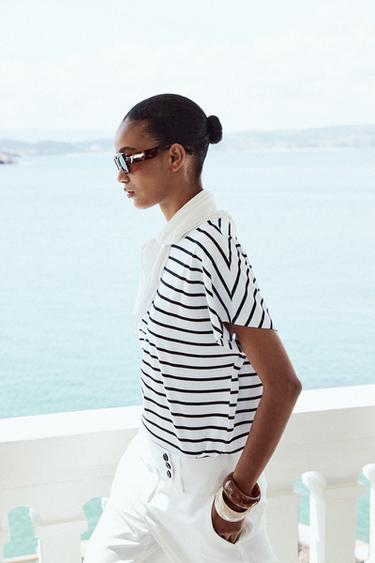 DOLMAN SLEEVE T-SHIRT - striped by Zara - Image 1