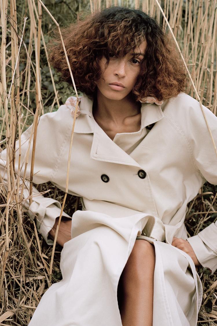 ロング丈スカーフトレンチコート - ライトベージュ | ZARA Japan / 日本 