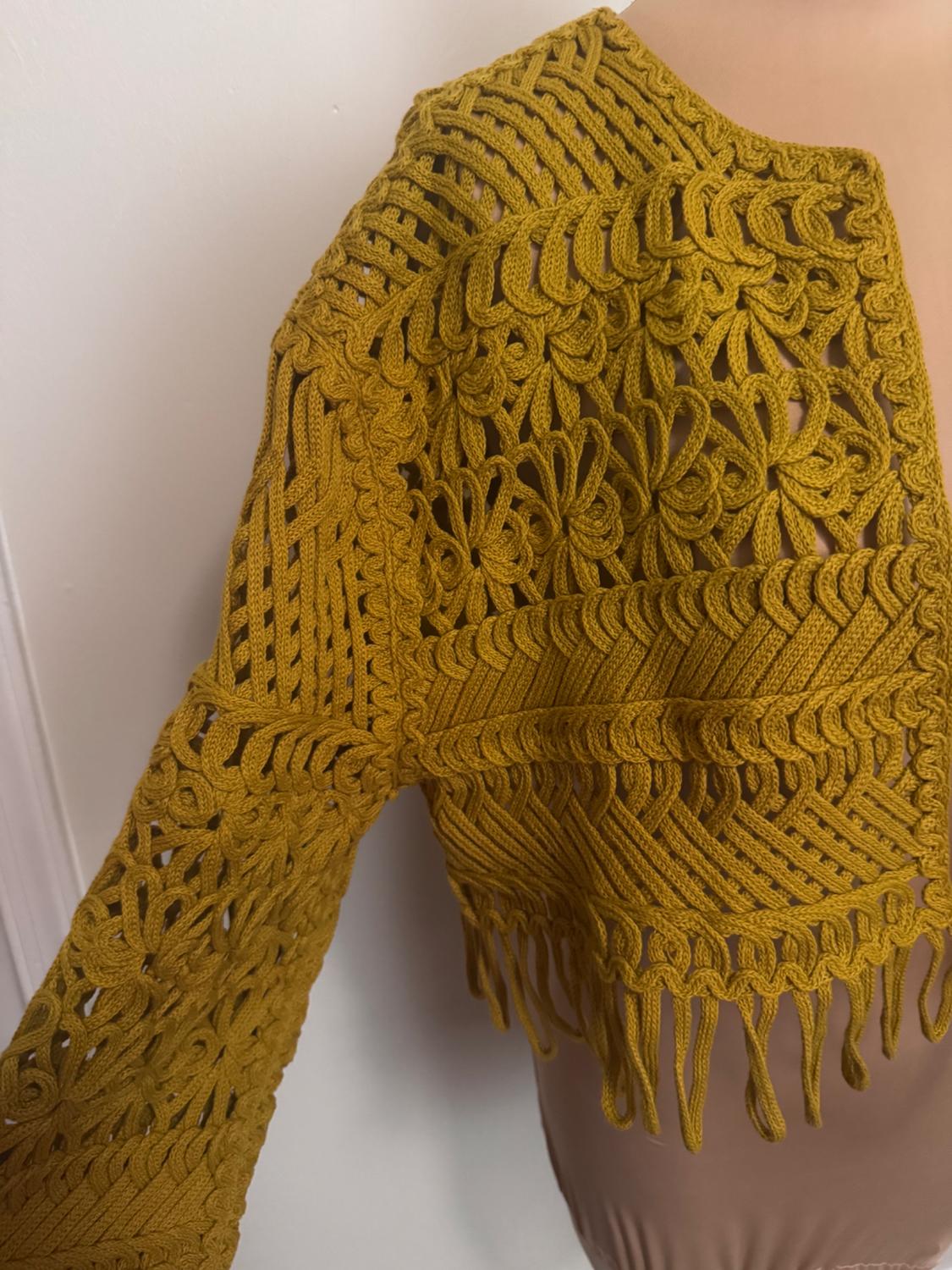 FRINGED MACRAMÉ SHORT JACKET - Image 4