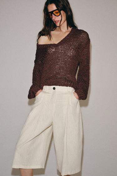 ZW COLLECTION STRIPED BERMUDA SHORTS WITH DARTS - striped by Zara - Image 9
