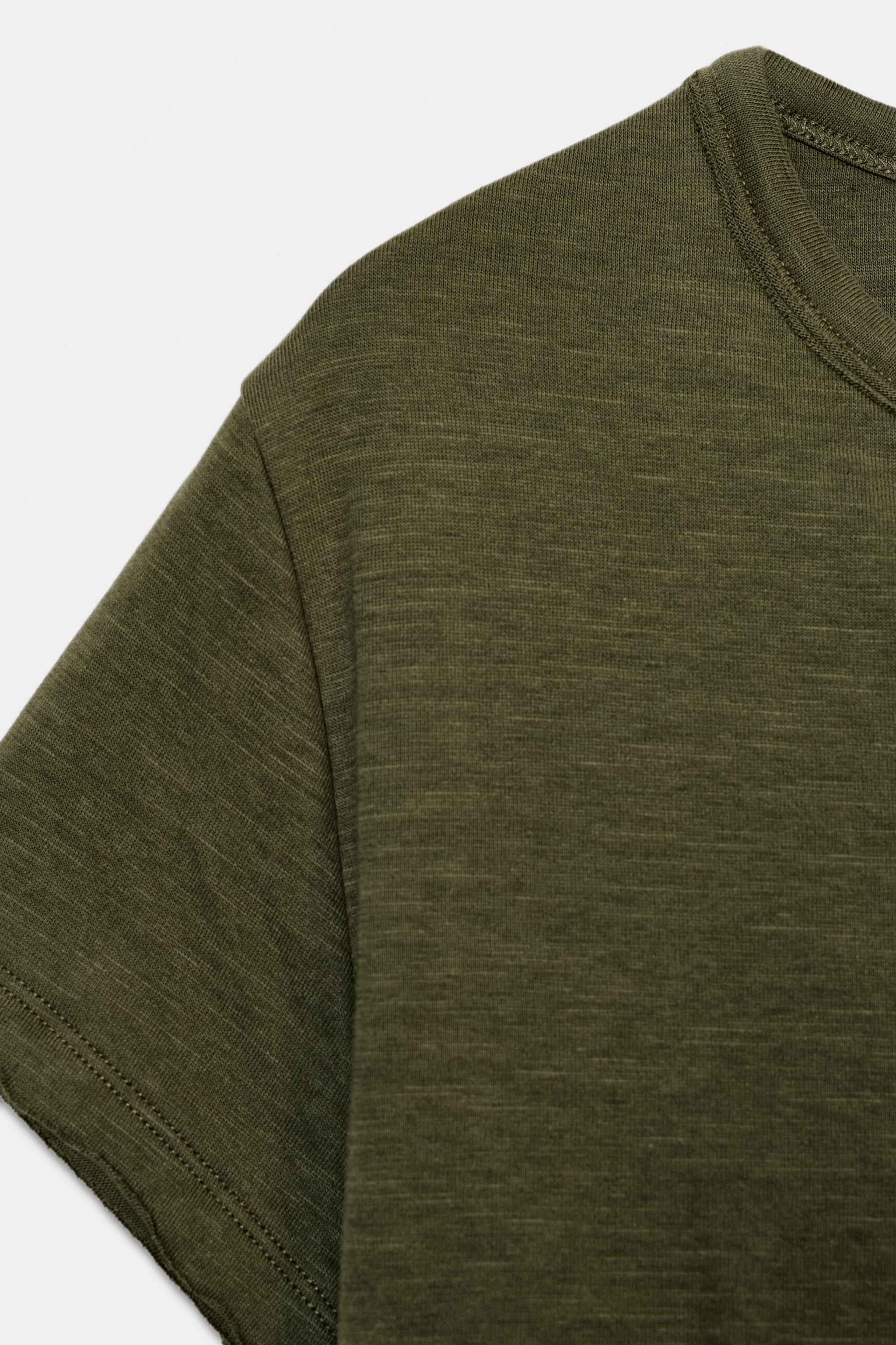 KISA KOLLU PAMUKLU T-SHIRT - Görsel 8