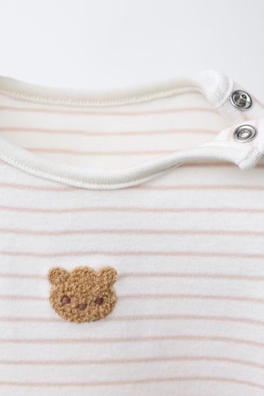 LOT BODY ET LEGGING PIÈCE OURS ET RAYURES - Vison de Zara - Image 2