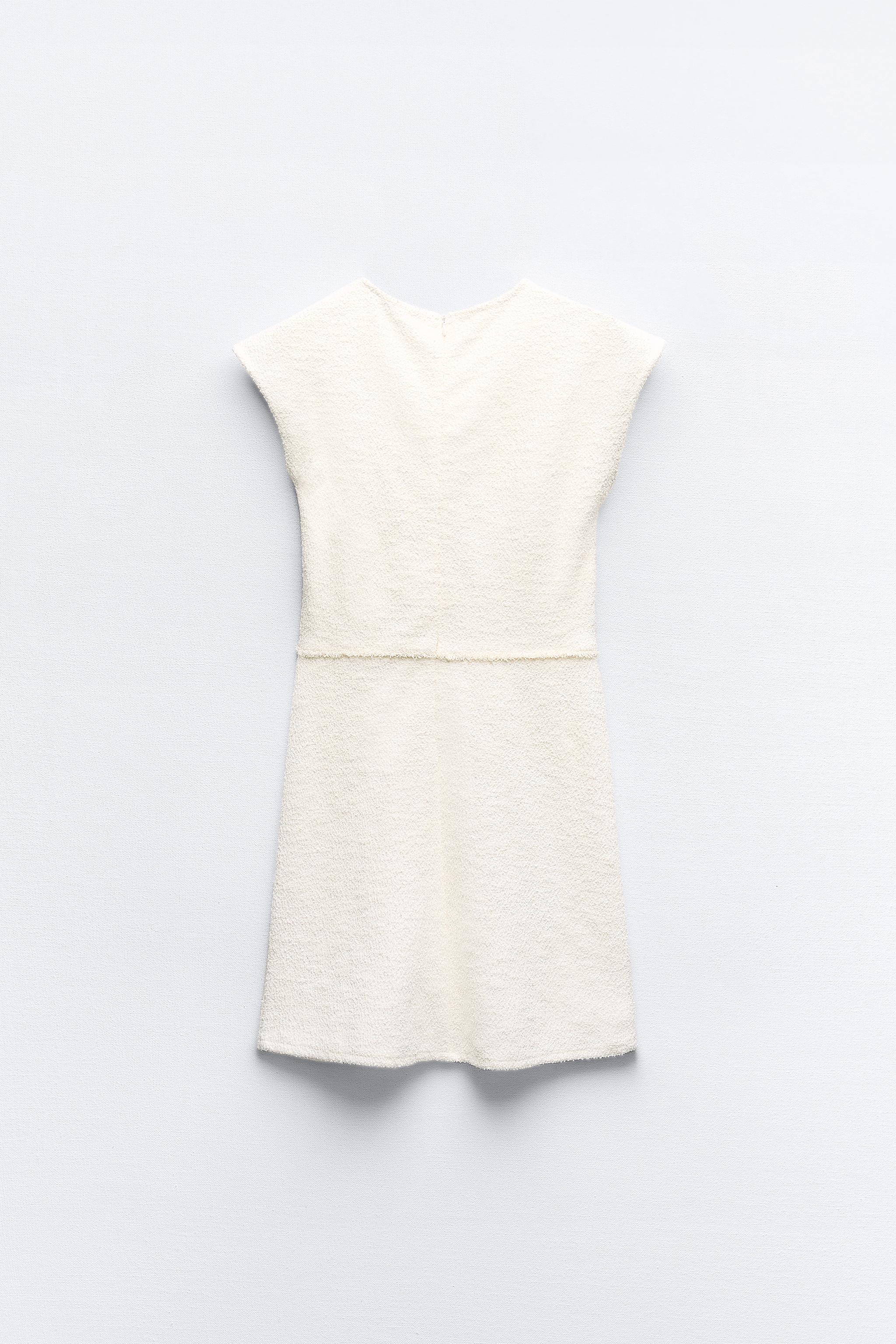 TEXTURED JACQUARD DRESS - Oyster-white | ZARA Angola