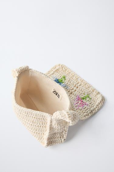 SAC BANDOULIÈRE CROCHET FLEURS - Blanc écru de Zara - Image 3