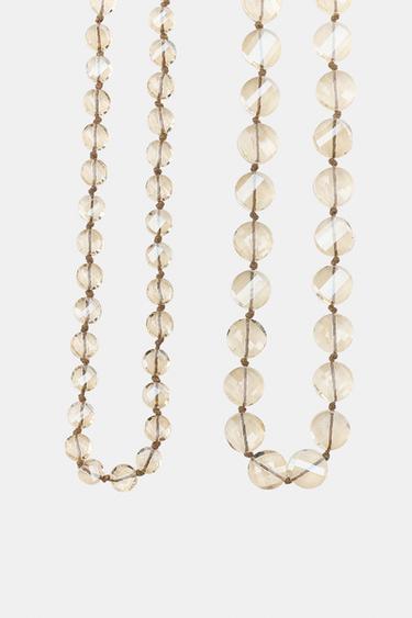 LOT DE 2 COLLIERS PIÈCES EN CRISTAL - 990 de Zara - Image 3