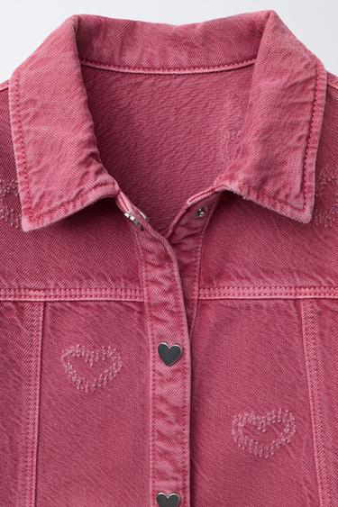 HEART TWILL DRESS - Fuchsia by Zara - Image 2