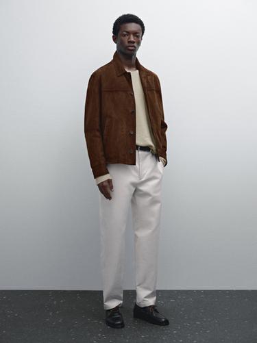 Pantalón jogger fit con algodón - Hielo de Zara - Imagen 0