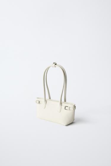 BUCKLE DETAIL SHOULDER BAG - Ecru White by Zara - Image 1