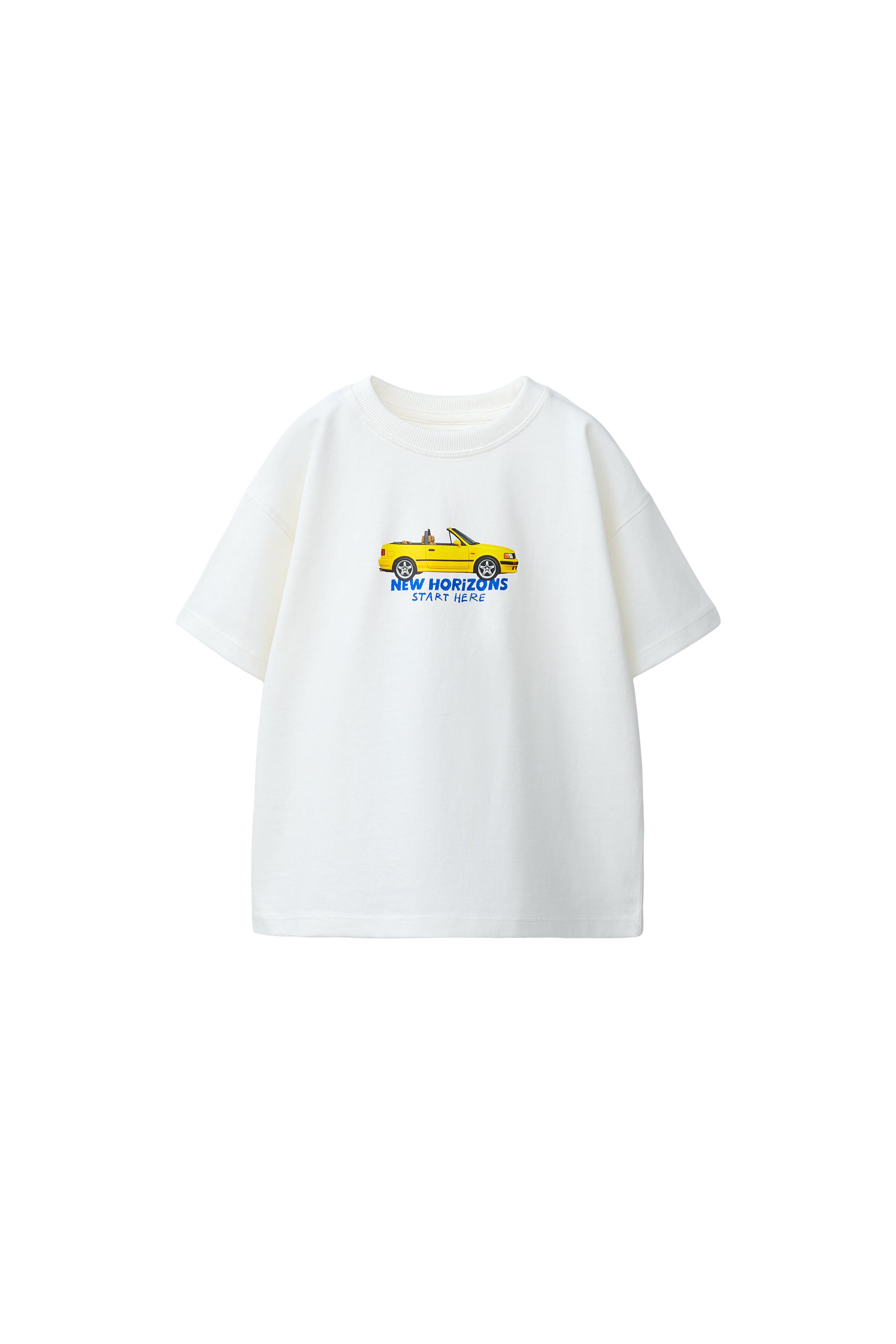 CAR PRINT T-SHIRT - White | ZARA Canada