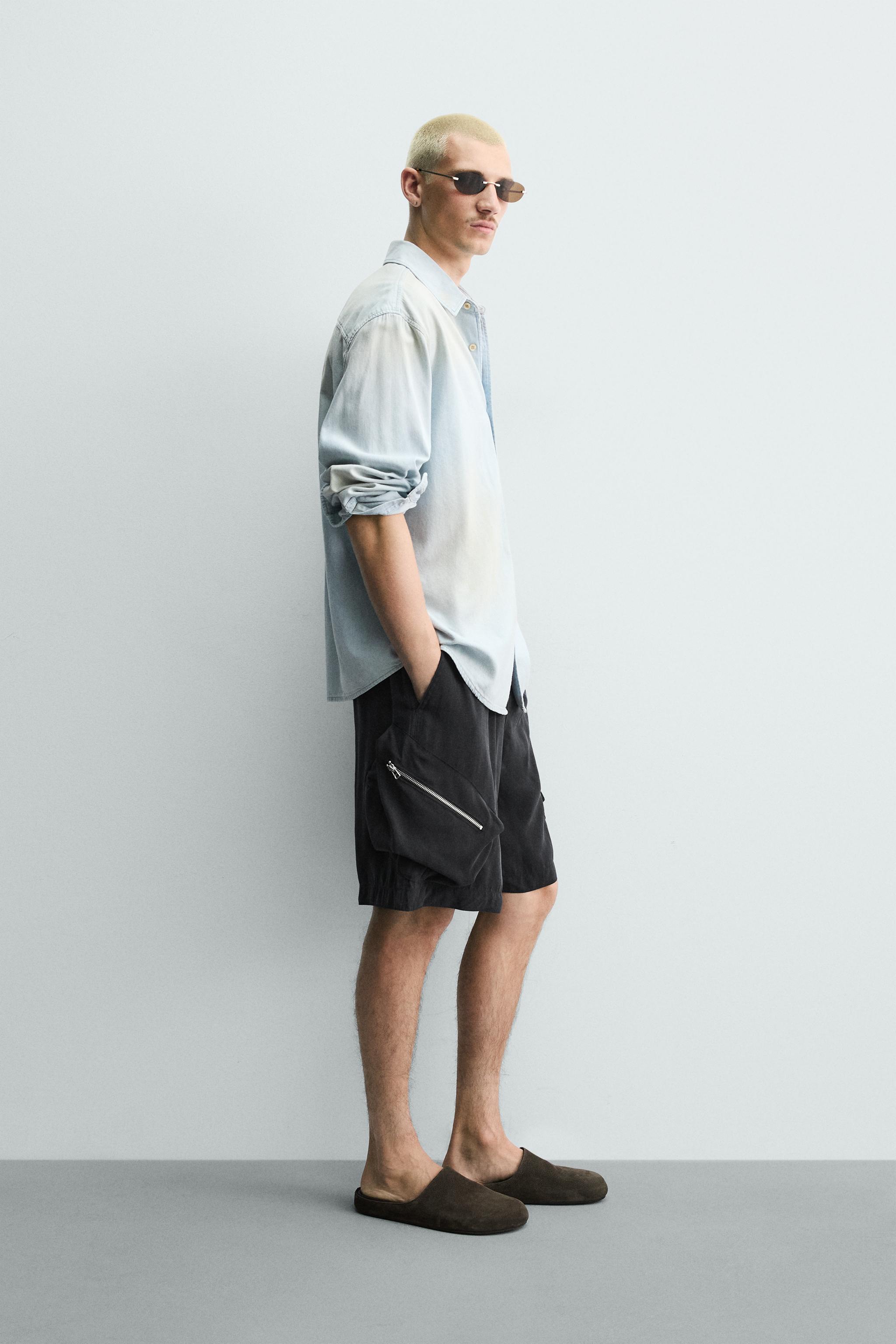 RELAXED FIT FLOWY CARGO SHORTS