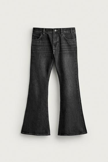 JEANS FLARE FIT - Carbón de Zara