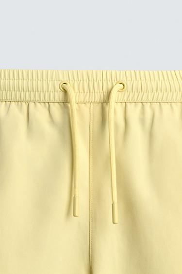 SOFT SHORT SWIMMING TRUNKS - Yellow by Zara - Image 7