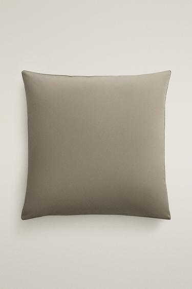 COTTON PERCALE PILLOWCASE (300 THREAD COUNT) — Taupe gray 2