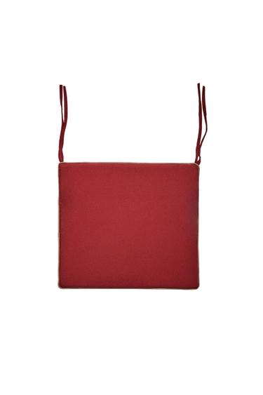 CONTRAST ARMCHAIR SEAT CUSHION - Reddish by Zara
