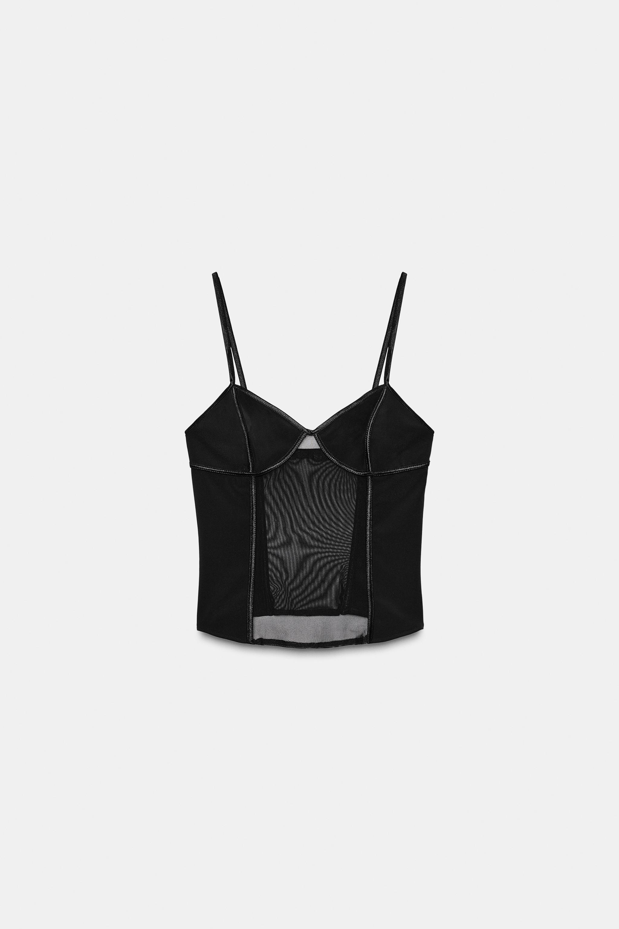 COMBINATION TULLE CORSET - Black | ZARA United States