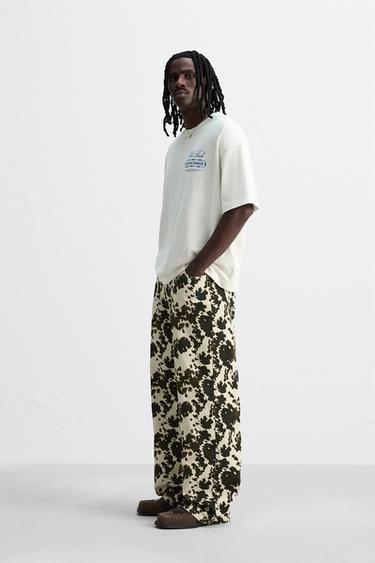 WASHED PRINT T-SHIRT - Oyster-white by Zara - Image 3