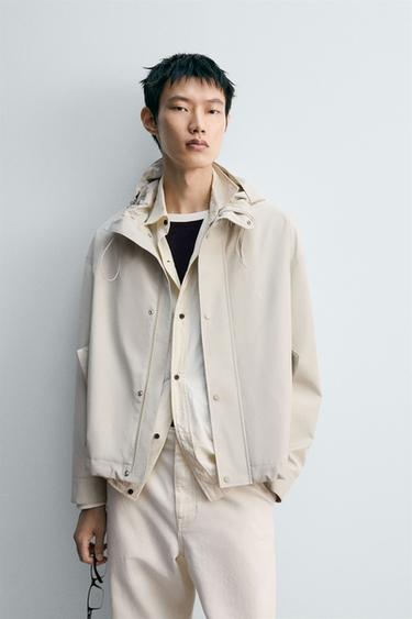 WATER-REPELLENT TECHNICAL JACKET - Ecru by Zara