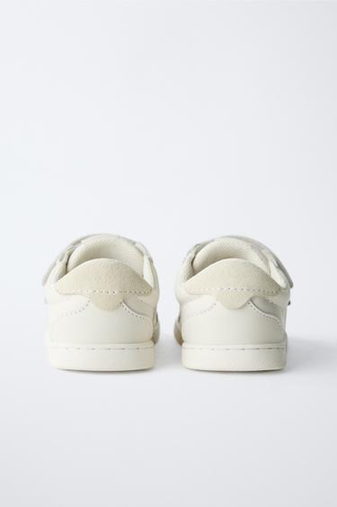 TENNIS EN CUIR À BRIDES BAREFOOT - Blanc de Zara - Image 5