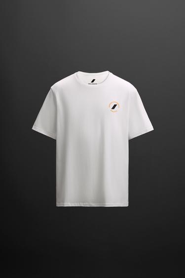 Zara Beyaz - SURF TAHTASI DESENLİ T-SHIRT