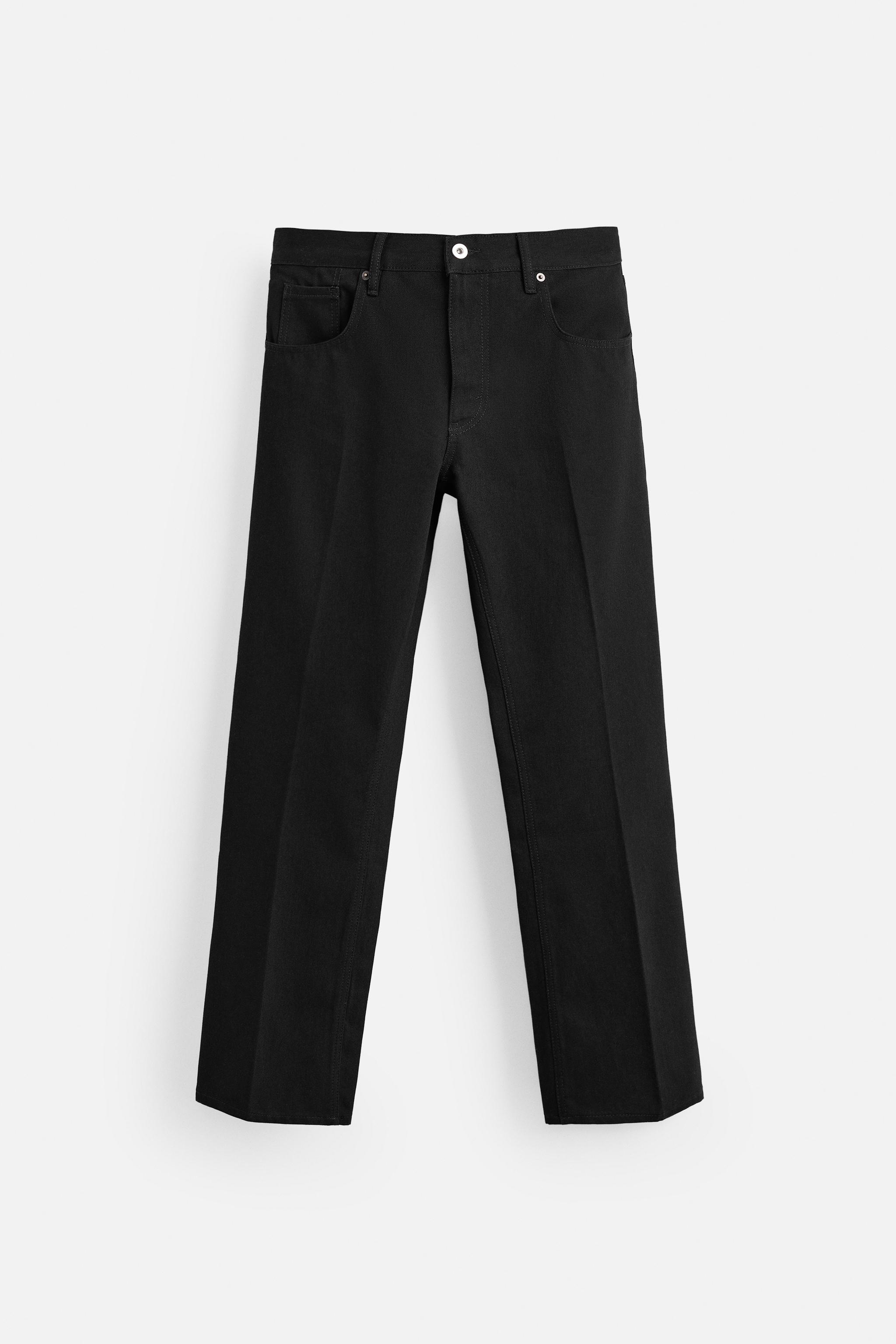 ストレートフィットブーツカットデニムパンツ - ブラック | ZARA