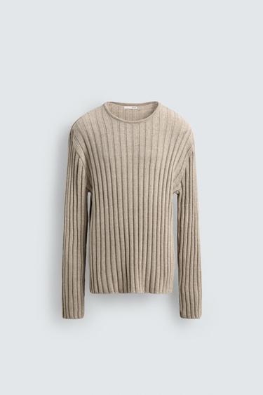 PULL LÉGER CANNELÉ - Beige de Zara - Image 6