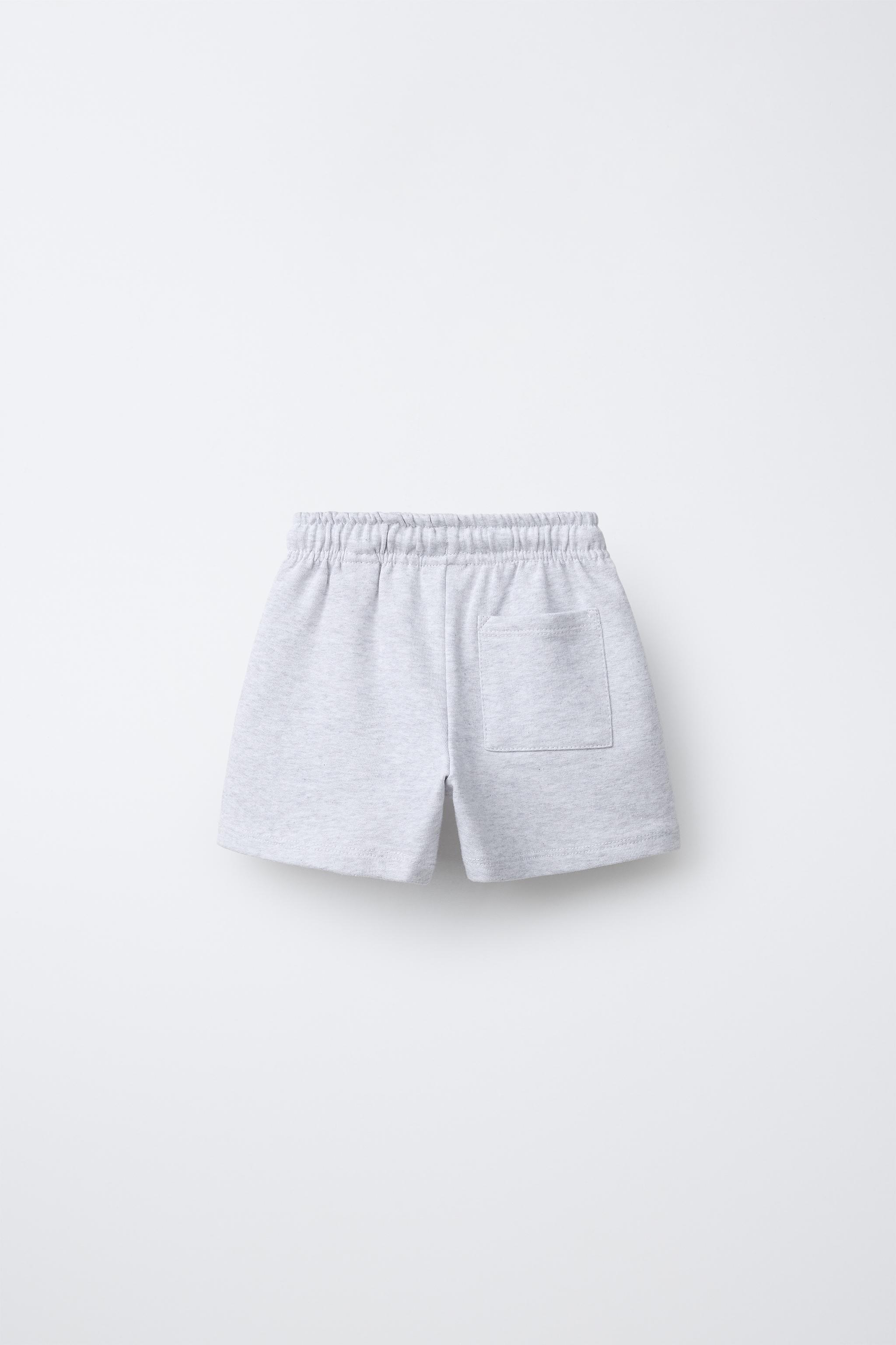 BASIC TEXT SHORTS — Gray marl