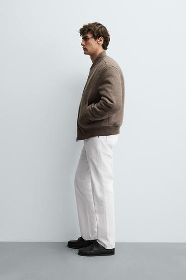 BLOUSON BOMBER BIMATIÈRE - Beige de Zara - Image 4