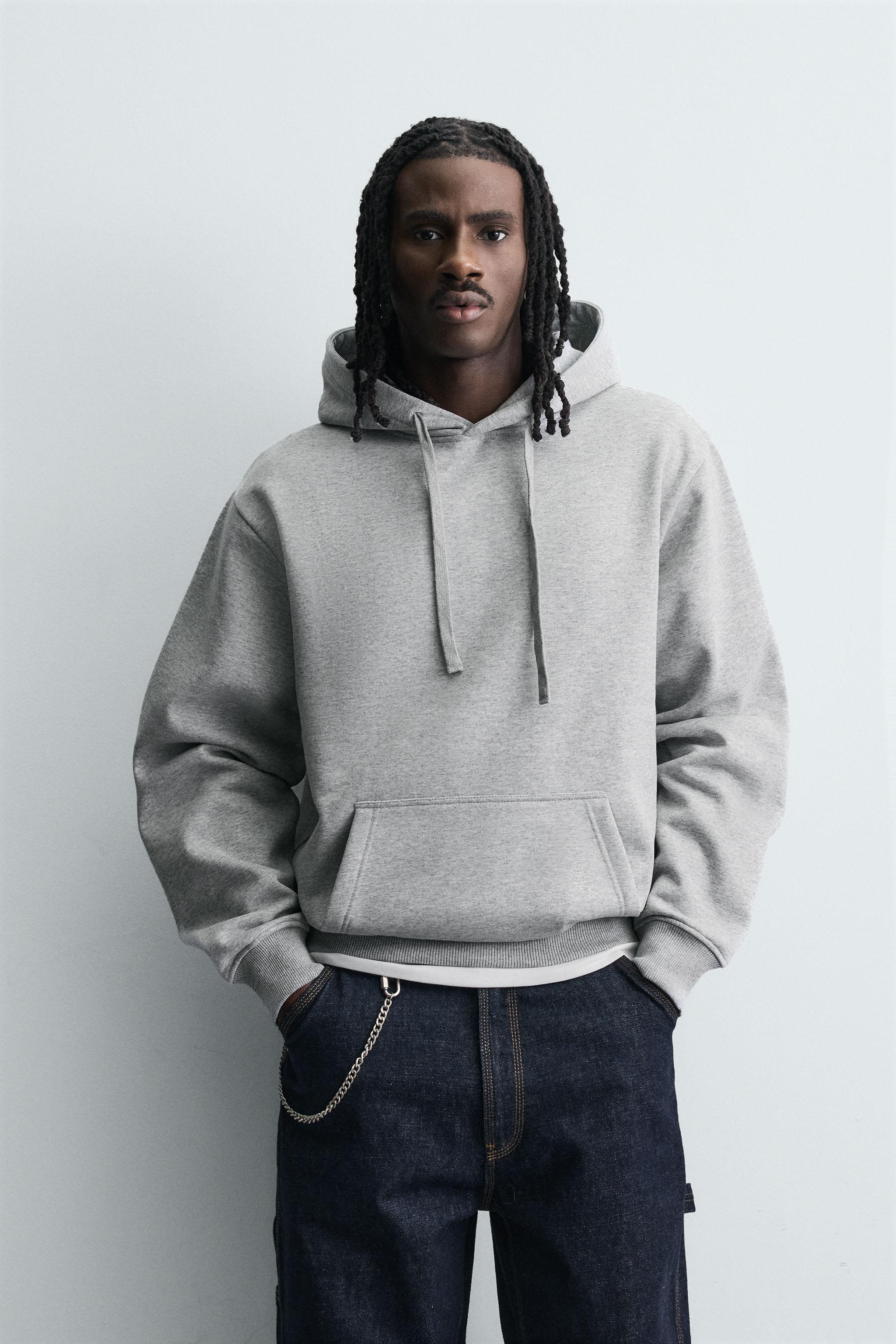 BASIC HEAVYWEIGHT HOODIE — Gray marl