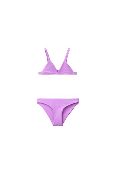 6-14 AÑOS/ BIKINI TEXTURA TACHAS ESTRELLA - Magenta de Zara