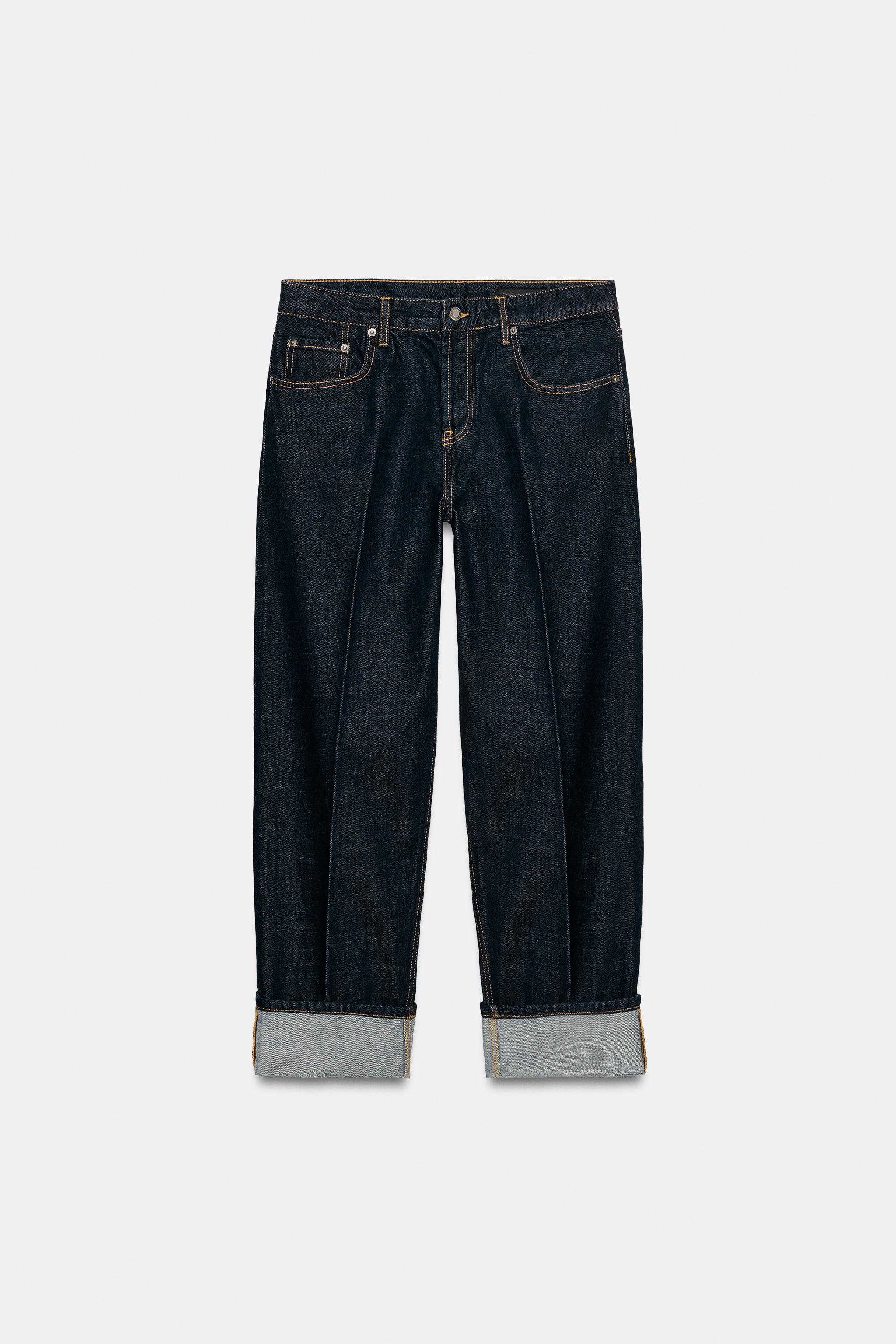 JEANS ZW COLLECTION RETOS CINTURA BAIXA - Azul | ZARA Brasil