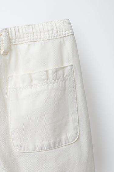 TROUSERS WITH BUTTONS - Ecru by Zara - Image 3