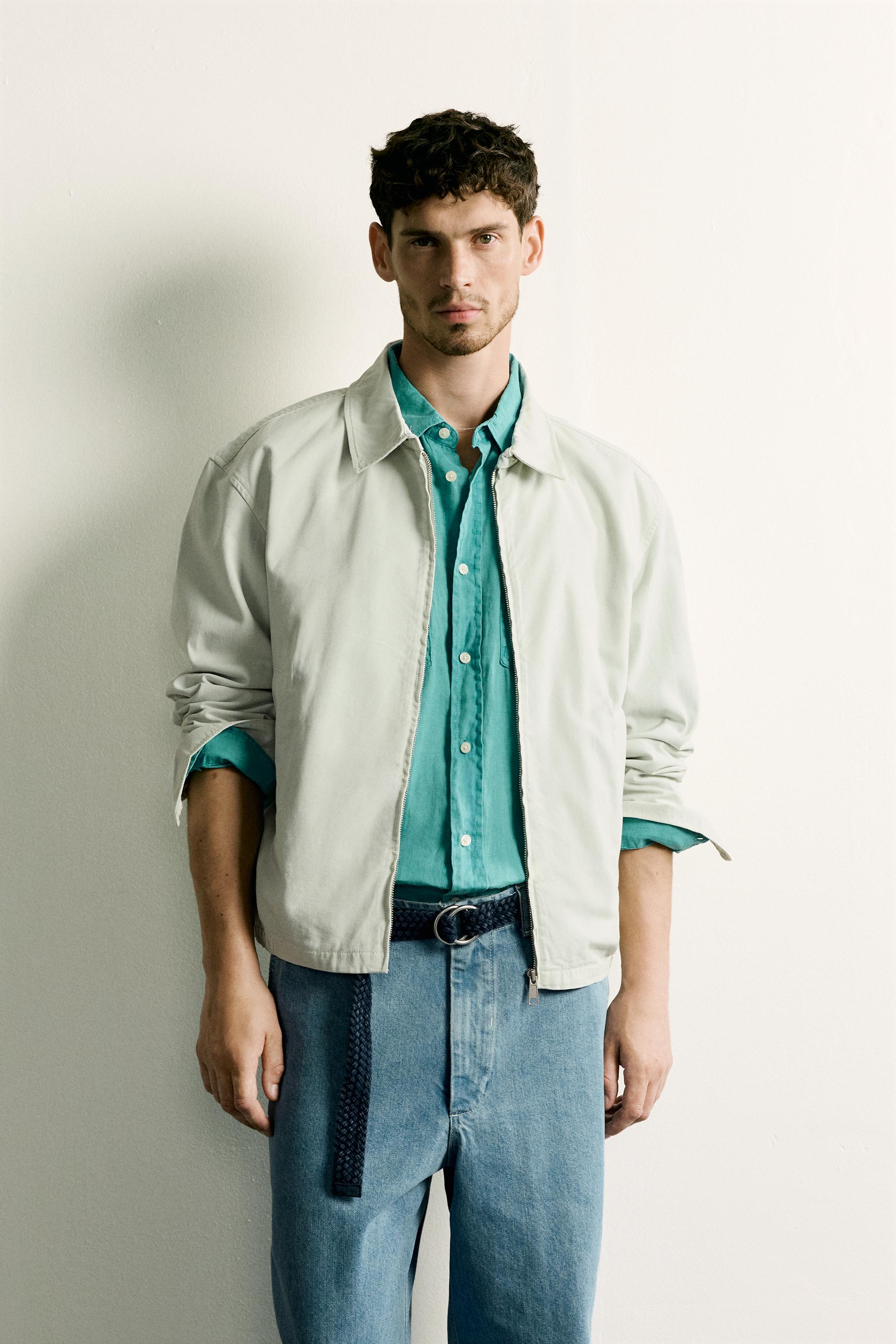 WASHED COTTON REGULAR FIT JACKET