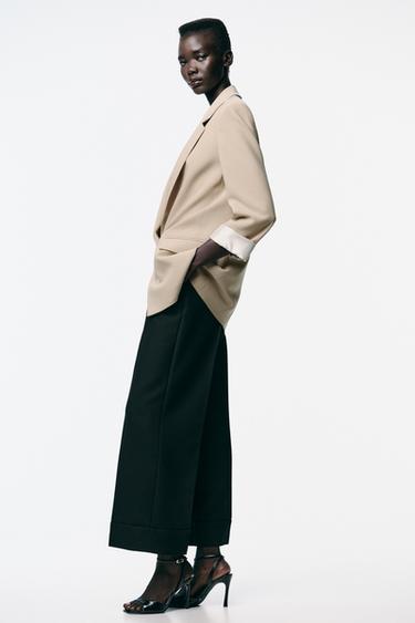 PRINTED CUFF BLAZER - camel by Zara