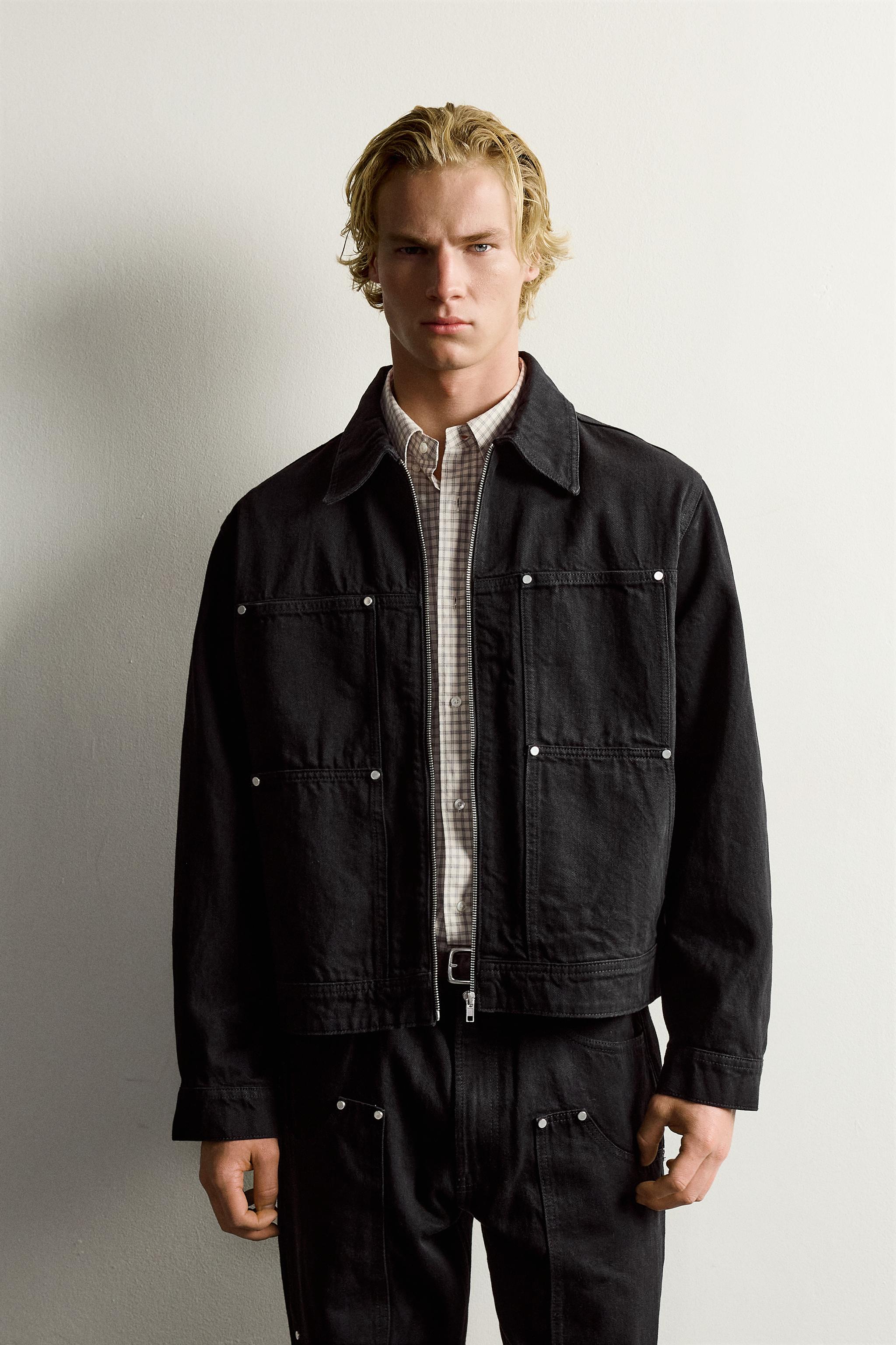 RELAXED FIT JACKET WITH RIVETS