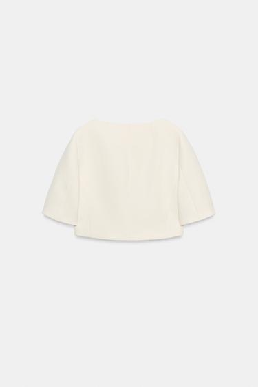 VESTE COURTE ZW COLLECTION - Beige de Zara - Image 5