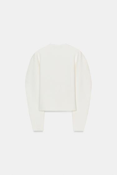 GILET CACHE-CŒUR EN MAILLE - Blanc de Zara - Image 2