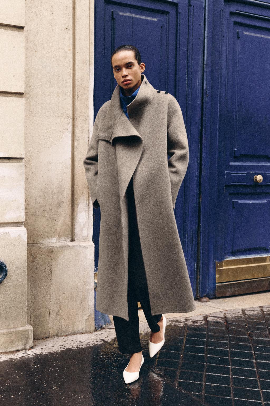 ZW COLLECTION LONG WOOL BLEND COAT