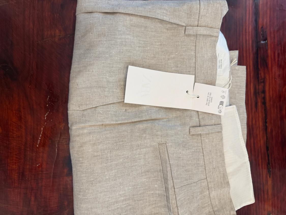 PANTALÓN 100% LINO PLIEGUES - Image 4