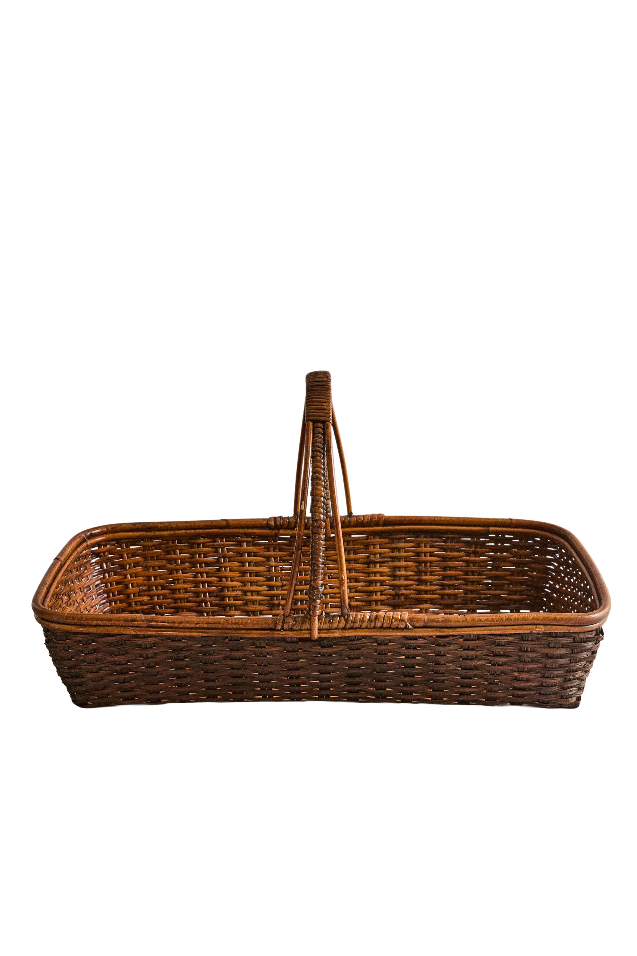 RECTANGULAR RATTAN BASKET - Brown | ZARA United States