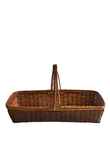 LANGWERPIGE ROTAN MAND - Bruin van Zara