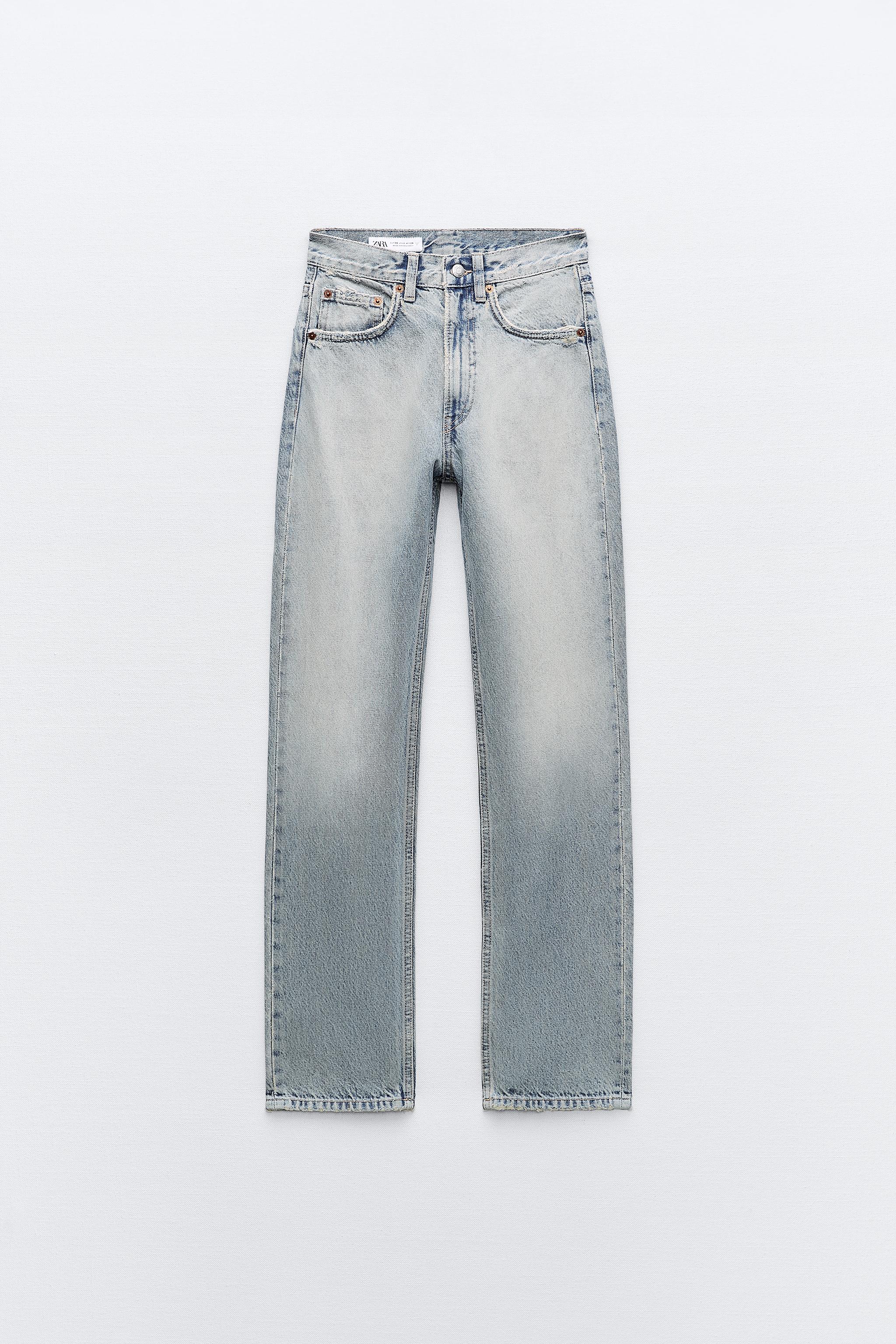 TRF STRAIGHT LEG JEANS WITH A HIGH WAIST