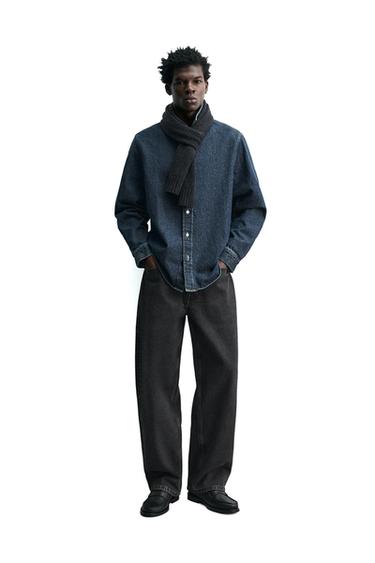 חולצת ג'ינס RELAXED FIT - כחול של Zara