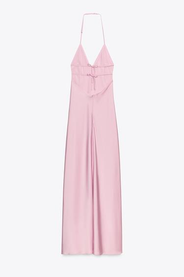 SATIN MIDI DRESS - Pink / Mauve by Zara - Image 5