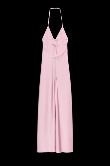 SATIN MIDI DRESS - Pink / Mauve by Zara