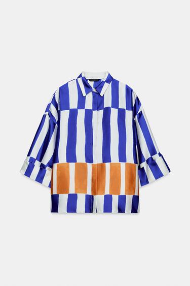 OVERSIZE STRIPED SHIRT - Multicoloured by Zara - Image 6