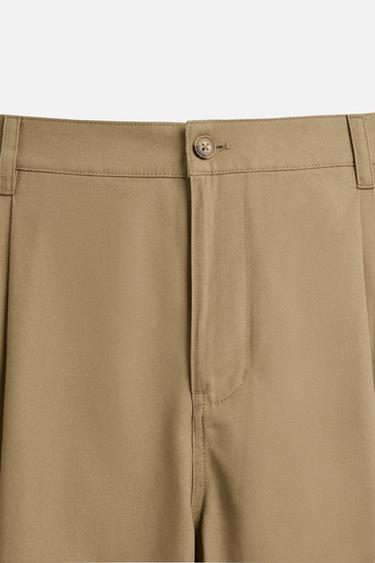 PLEATED WIDE-LEG TROUSERS - camel by Zara - Image 7