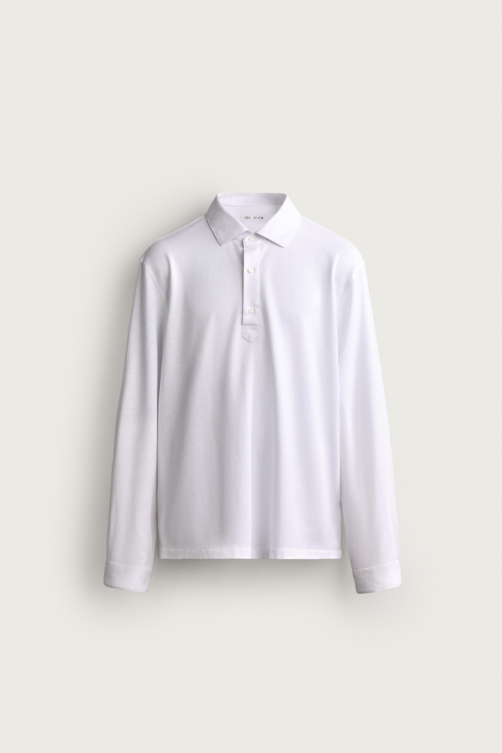 Мужские рубашки Zara SOFT REGULAR FIT POLO SHIRT — фото 7