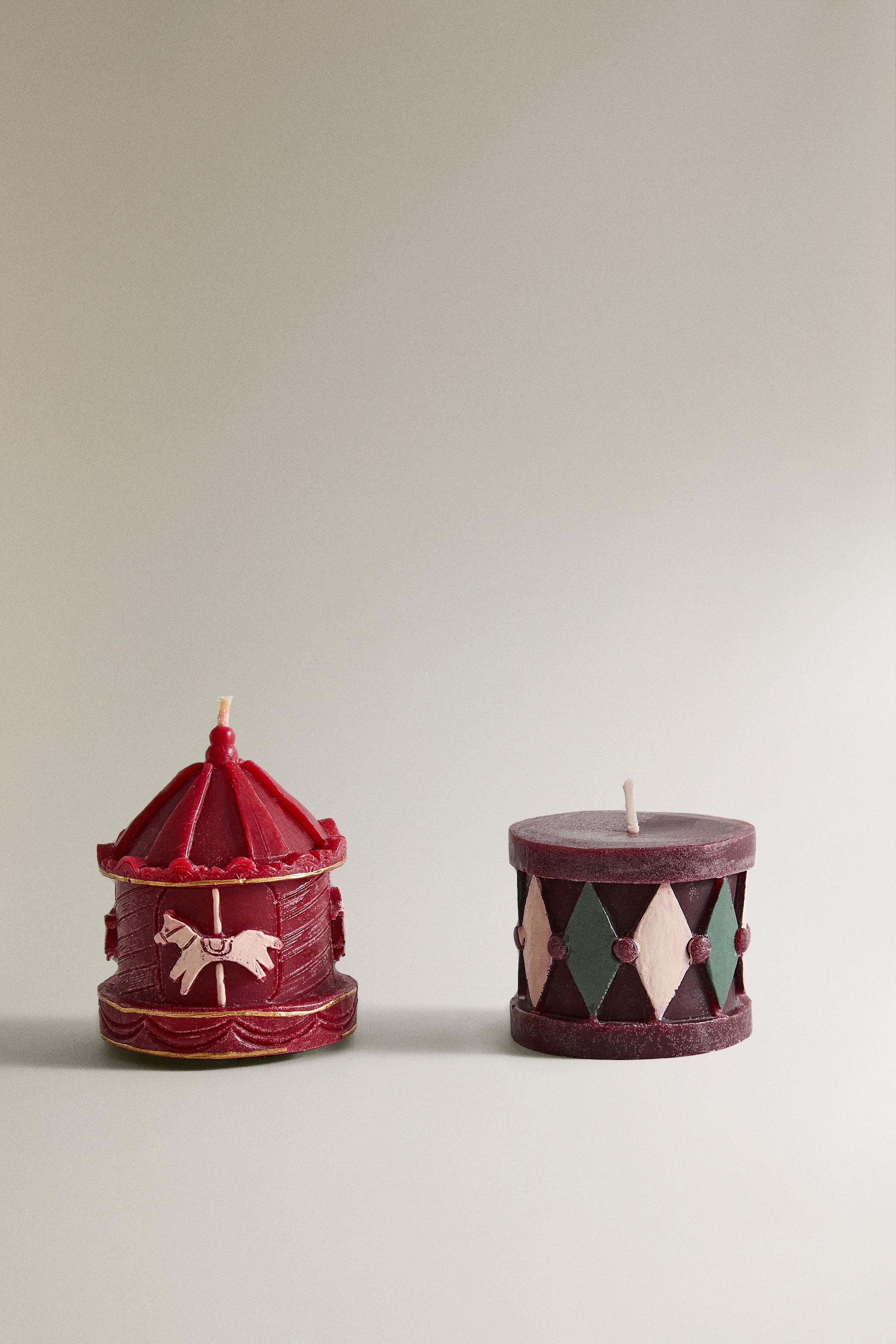 SET OF DRUM GINGERBREAD SCENTED CANDLES (SET OF 2)